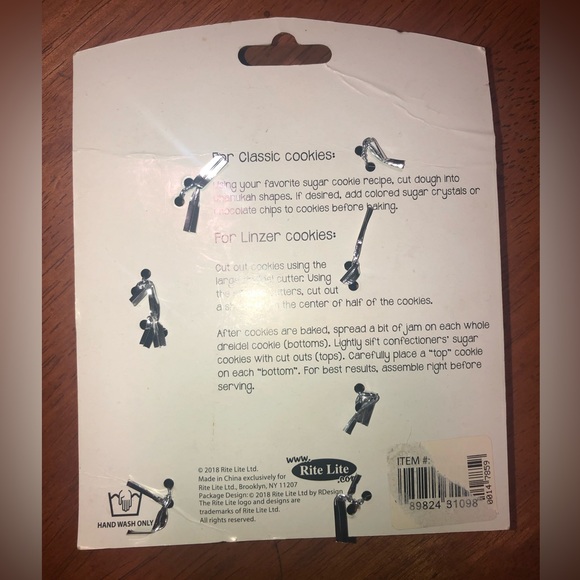 Rite Lite Chanukah Stainless Steel Cookie Cutters Set - Picture 2 of 2